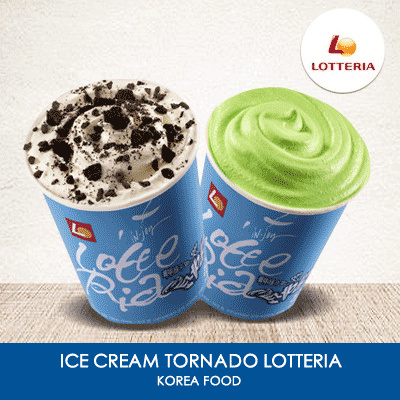 Qoo10 Fast Food Lotteria Ice Cream Tornado Ticket Gambar