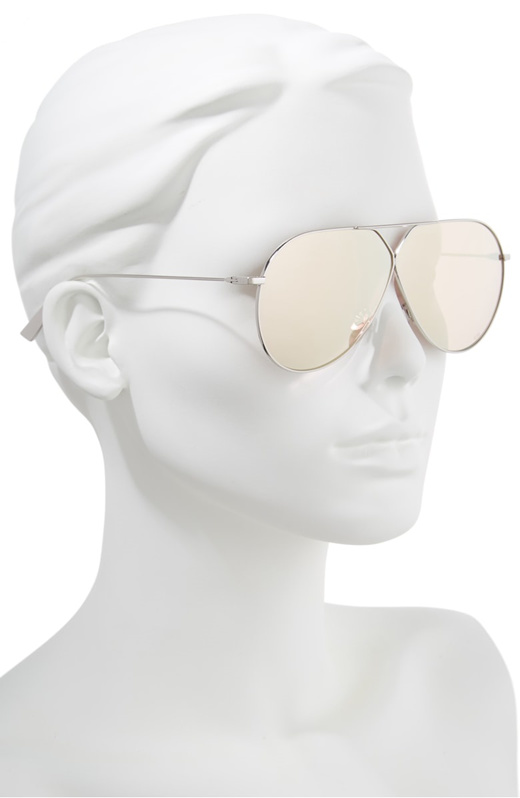 christian dior 65mm aviator sunglasses