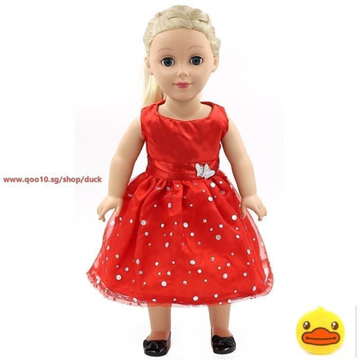 american girl doll red dress
