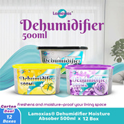 [Flash Deal] Bundle of 12 boxes Lamoxias Charcoal Moisture Dehumidifier 500ml Lavender/Lemon Scent