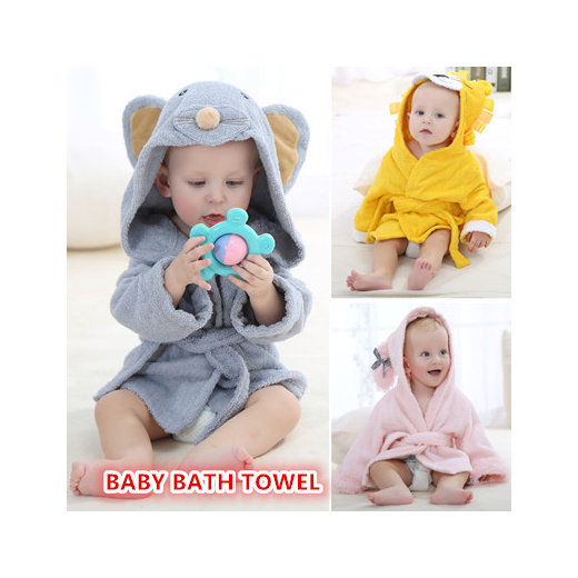 Qoo10 Baby Kids Cotton Cartoon Bath Towel Swimming Bath Robe Cape Jacket Coa Baby Maternity