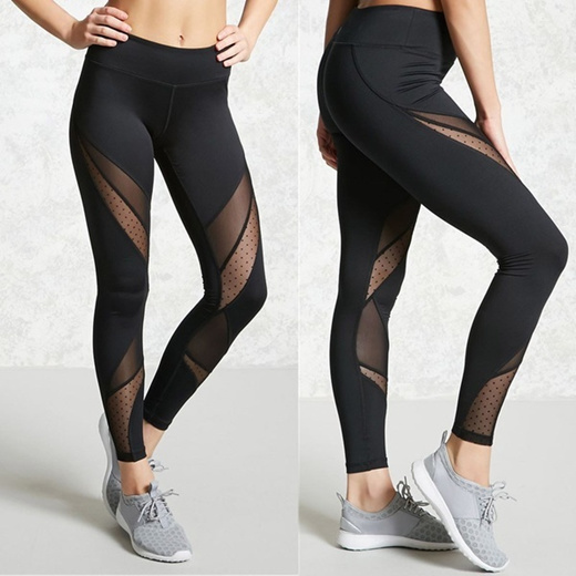 Qoo10 Hot Women Fashion Running Sport Yoga Pants Sexy Tight Mesh Leggings St Sportswear