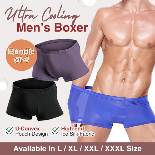 Qoo10 - ⏰💪【Bundle of 4 】Super Comfortable Men Underwear / Mens Boxer ...