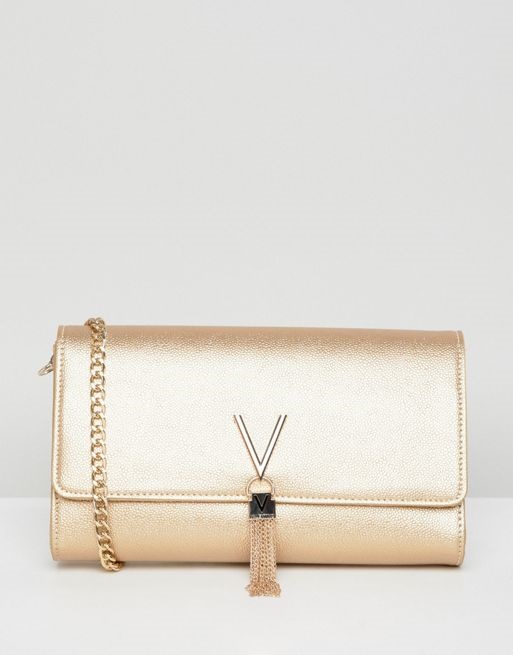 gold valentino clutch bag