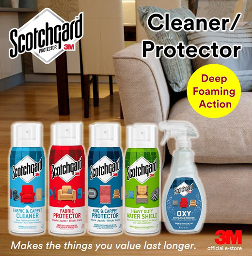 3M Scotchgard Fabric & Carpet Upholstery Cleaner Protector Scotch