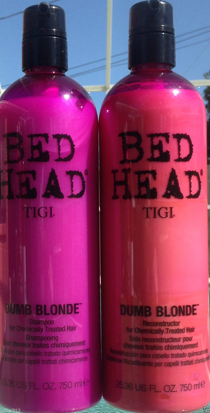 Qoo10 Tigi Bed Head Dumb Blonde Shampoo And Reconstructor Conditioner Duo Hair Care