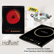 Harumi ( Induction | Ceramic ) Multi Cooker ( BBQ | Steamboat | Hotpot | Grill ) Free Pot