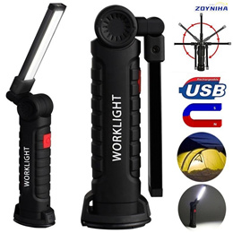 Zoyniha Portable LED Work Light USB Rechargeable COB Inspection Lamp with Magnetic Base Collapsible