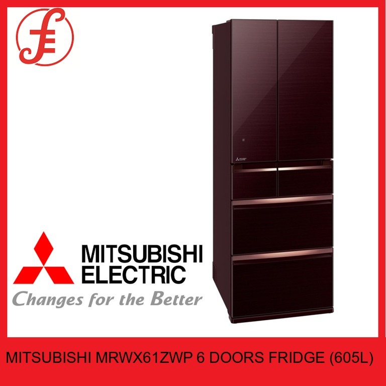 Mitsubishi Electricmitsubishi Mrwx61zwp 6 Doors Fridge Gross 605l Made In Japan