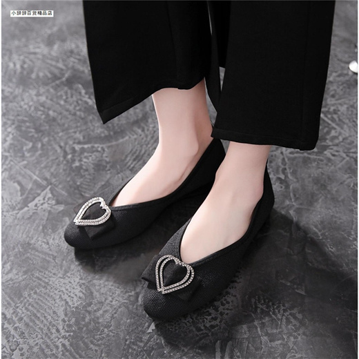 Qoo10 - Black cloth shoes women work 