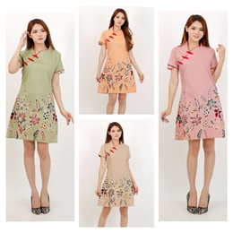 Women Batik Dress / Cheongsam Batik_Allsize Fit M-L