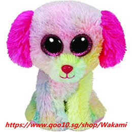 15CM Ty Beanie Glitter Big Eyes Lovesy the Color Dog Cute Soft