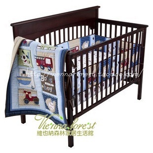 Qoo10 3 Piece Happy Boy Baby Crib Cot Bedding Set