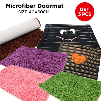 Qoo10 GET 3 PCS MICROFIBER DOORMAT KESET CENDOL 