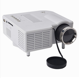 UC28 Portable LED Projector Cinema Theater PCLaptop VGA/USB/SD/AV/HDMI Input White Mini Pocket Projector