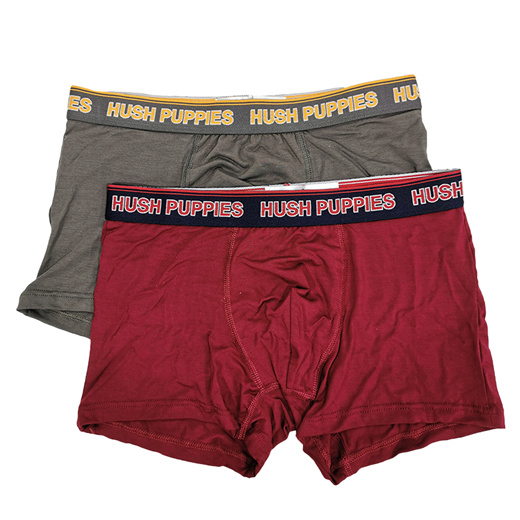 Qoo10 - HUSH PUPPIES 2 PCS MENS BOXER BRIEFS, BAMBOO ELASTANE, SEASONAL