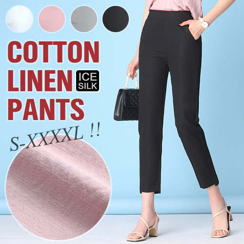 ladies casual cropped trousers