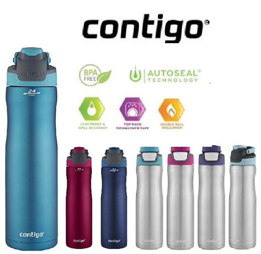 Contigo Autoseal Chill Stainless Steel Hydration Bottle - Grapevine 24 oz