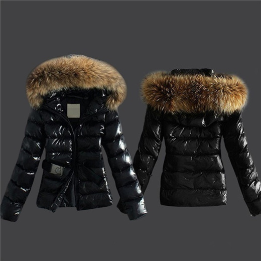 ladies black hooded coat