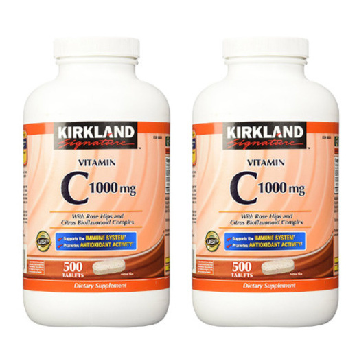 Qoo10 Kirkland Vitamin C 1000mg 500 Tablets 2 Pieces Nutritious Items
