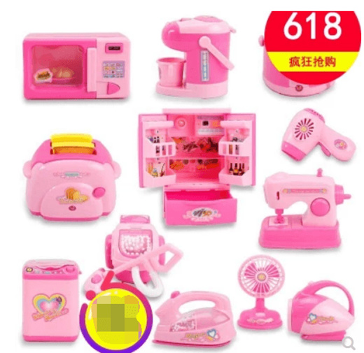 girls pink play kitchen