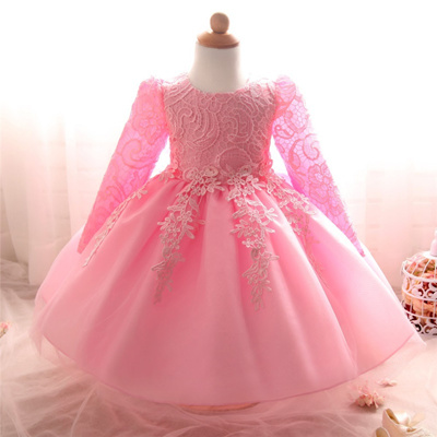 Baby Girls 1st Birthday Outfits First Christmas Party Dress Wedding Baptism Party Wear Infant Lace C