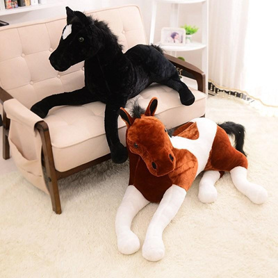 Qoo10 Big Size Simulation Animal 70x40cm Horse Plush Toy Prone - big size simulation animal 70x40cm horse plush toy prone horse doll for birthday gift pls1264