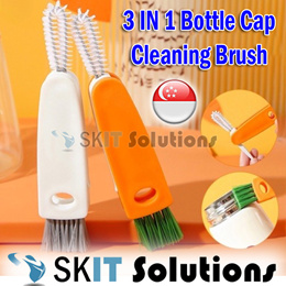  3 PCS 3 in 1 Tiny Bottle Cup Lid Detail Brush Straw Cleaner  Tools Water Bottle Cleaning Crevice Brush for Bottles Carrot Clean Brushes  for Nursing Bottle Cups Cover : Home & Kitchen