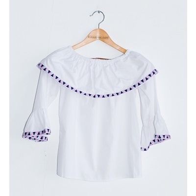 02. off shoulder embroidery blouse-blue-pink-free