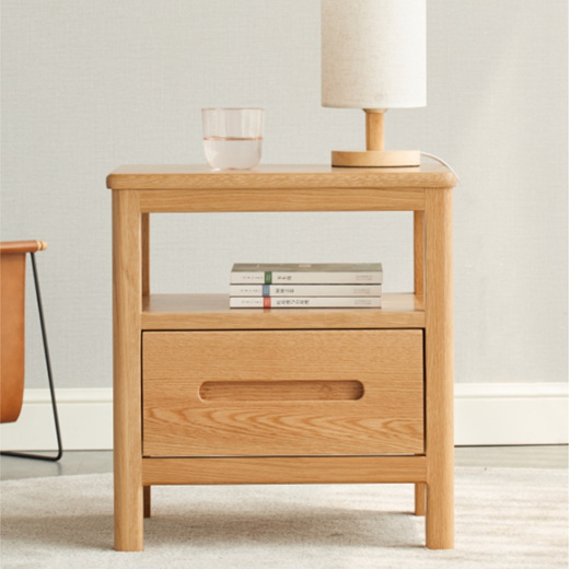 Qoo10 - MURONG modern sensibility solid oak wood bed side table ...