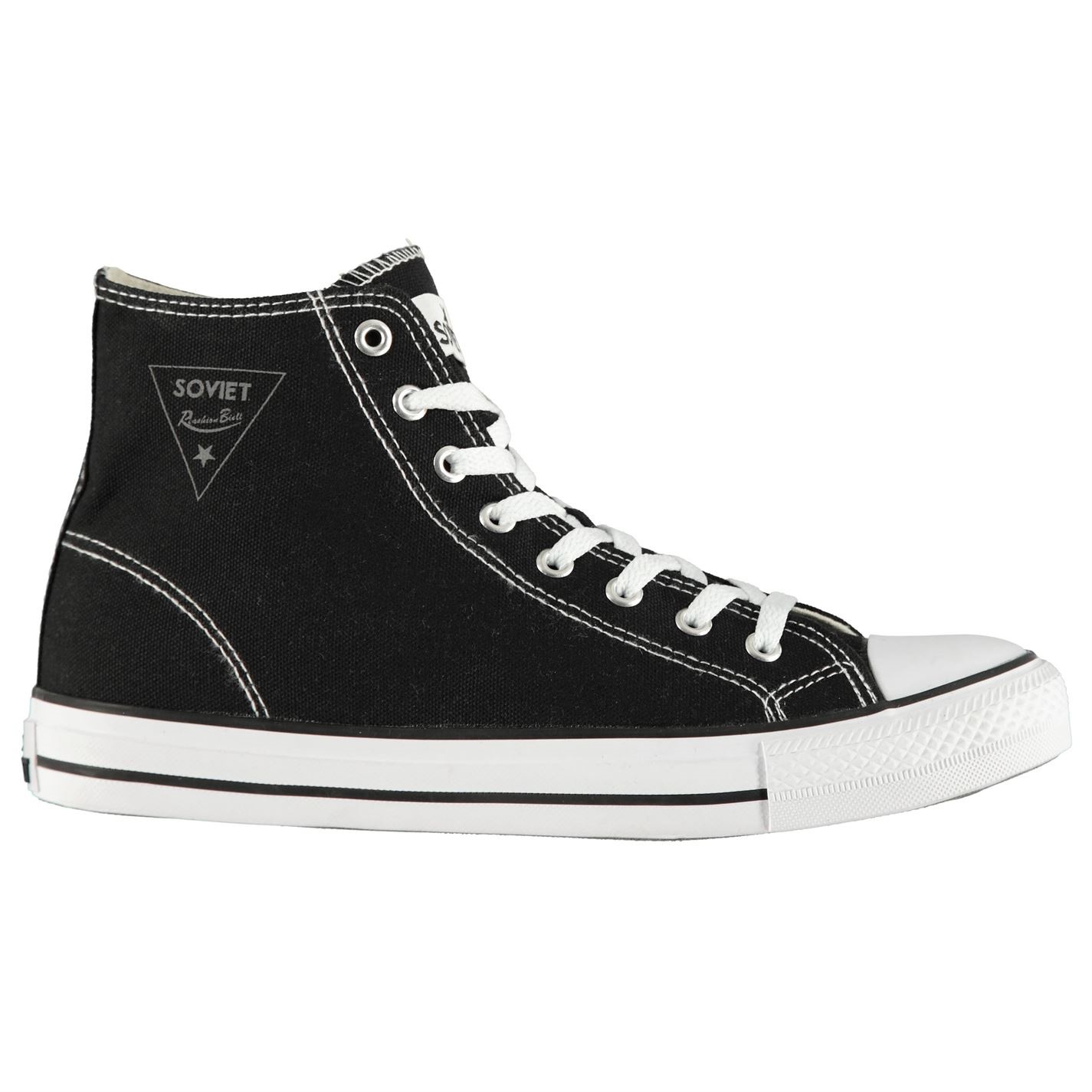 Mens Dave Hi Canvas Trainers Sneakers 