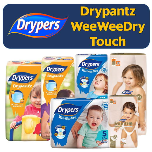 Qoo10 Drypers Best Seller Wee Wee Dry Drypantz Touch Authori Baby Maternity