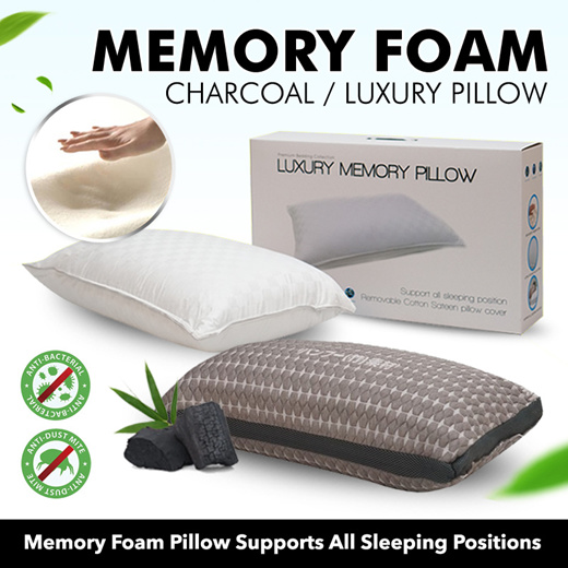 charcoal memory foam pillow