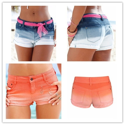 Qoo10 Sexy Women Low Waist Jeans Shorts American Sports Jeans Trousers Summe Women S Clothing