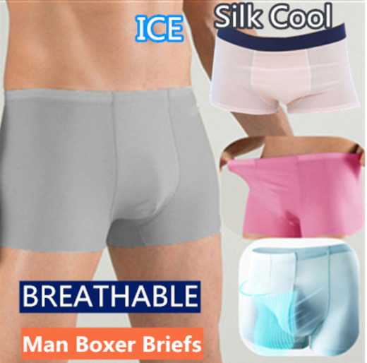 [US$3.64](▼74%)[1]New arrival⚡️Panty Innerwear|Ice Silk Men Underwear |  Ultra Cooling |Man Boxer Briefs | Breathable