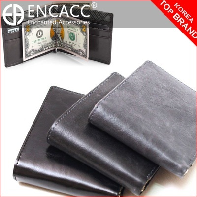 Qoo10 Money Clip Black Bag Wallet - 