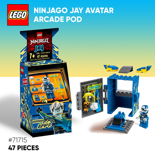 Qoo10 Lego Ninjago Jay Avatar Arcade Pod Mini Arcade Machine Buildin Toys