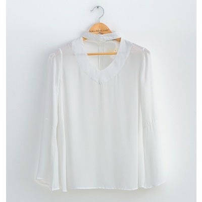 06. choker blouse - white - free