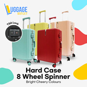 ★Bright Cheery Colours★Hard Case 8 Wheel Spinner Polycarbonate Aluminium Frame Luggage Travel Bag