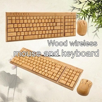 wooden wireless keyboard