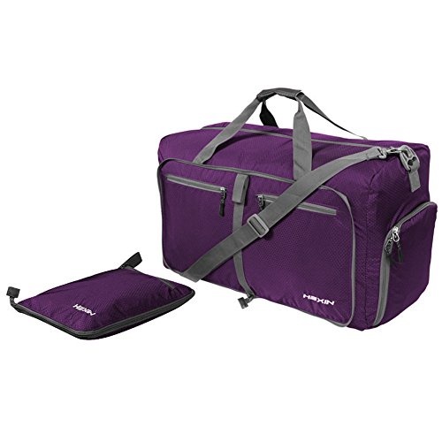 hexin packable & collapsible lightweight foldable large travel duffel