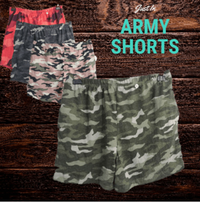 camo shorts ladies