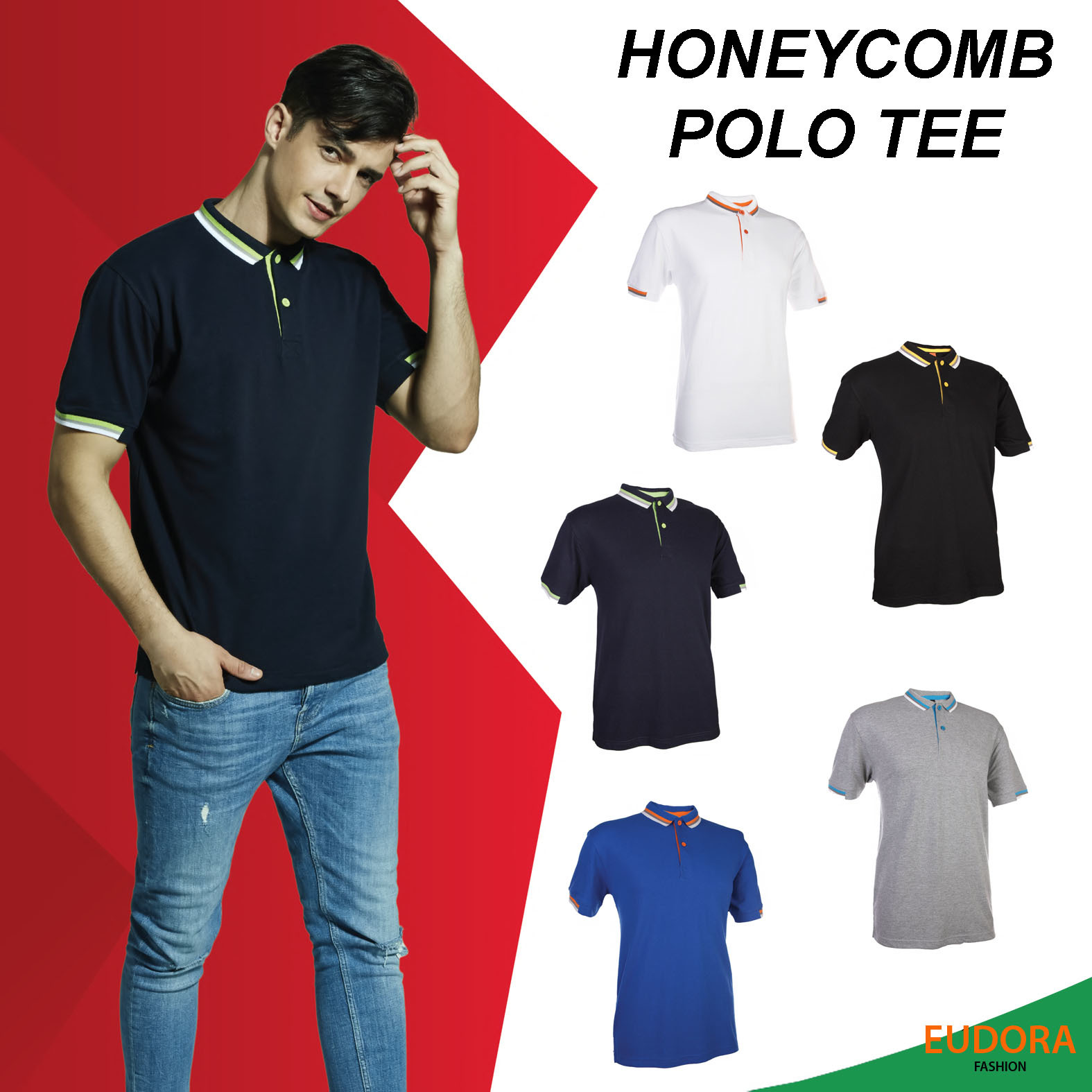 honeycomb polo shirt