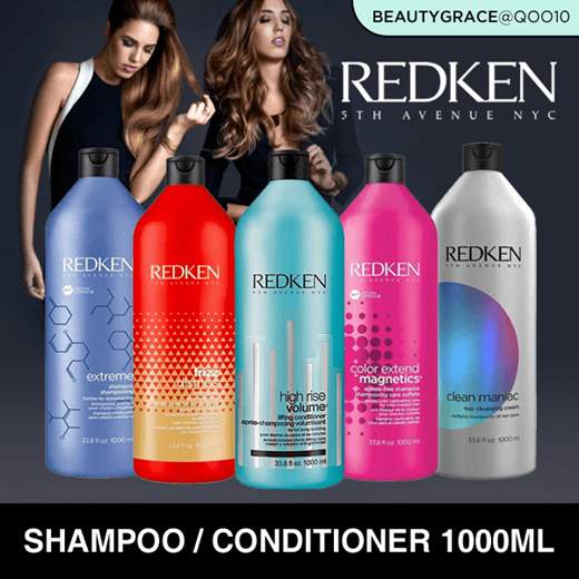 Qoo10 1000ml Redken Shampoo Conditioner All Soft Color Extreme Frizz D Hair Care