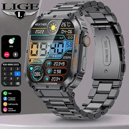 2024 Rugged Military Men Smart Watch For Android IOS Bluetooth Calling Waterproof SmartWatch