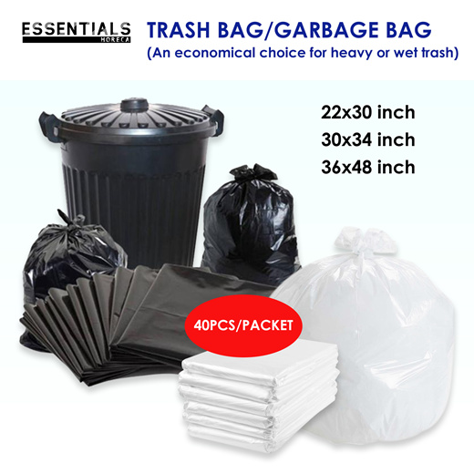 Trojan Super Heavy Duty Trash Bag Jumbo 40pcs