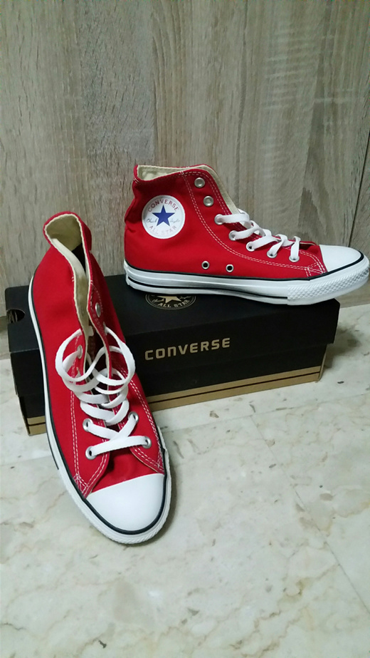 Qoo10 - Authentic Converse High Cut Sneakers - RED - UK 6 / EUR 39 / 24.5CM  : Shoes