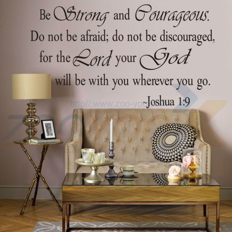 Qoo10 Be Strong And Courageous Bible Quotes Home Decor