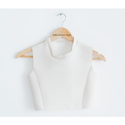 12. transparent back crop top - ivory - free