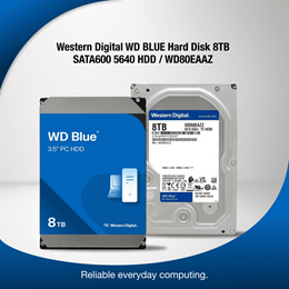 [한정 특가]웨스턴 디지털 WD BLUE 하드디스크 8TB SATA600 5640 HDD / WD80EAAZ / 무료배송 / 노트북 및 플스에서 다양하게 활용가능